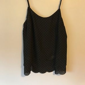 Elle - S black & white polka dot tank top
